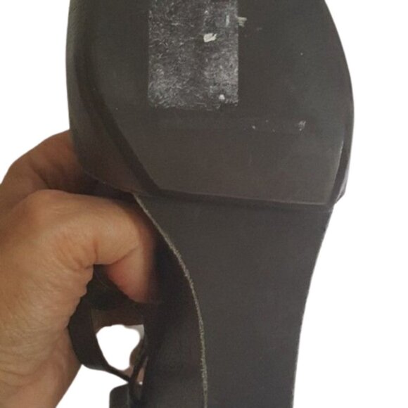 FarylRobin for Anthropologie peep toes cut out wedge heels sandals - Picture 6 of 7